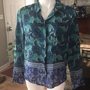 Petite paisley blouse